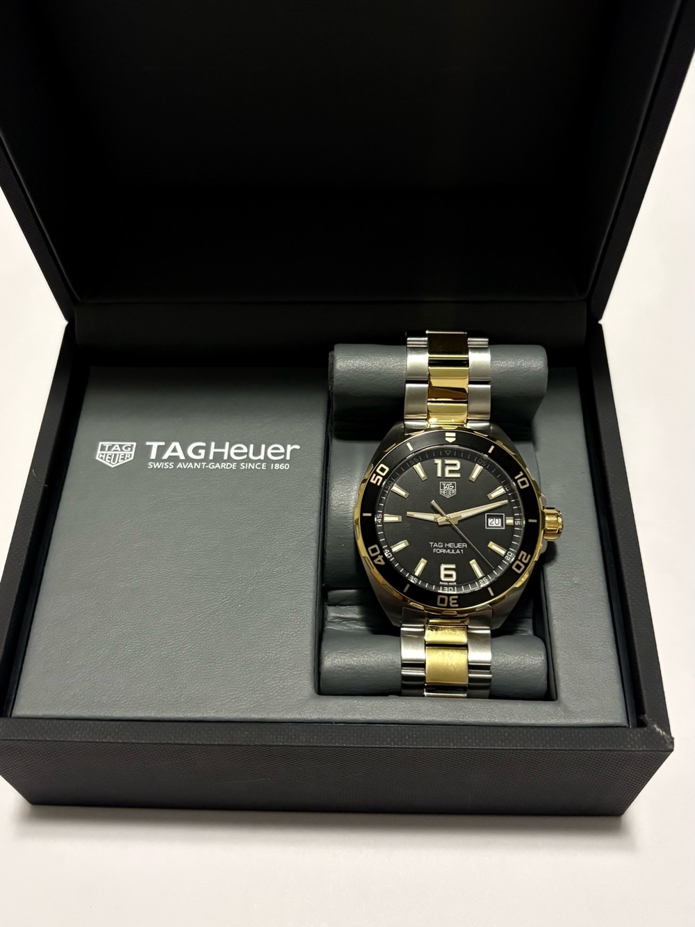 Tag Heuer Two-Tone Black and Gold Men's Watch